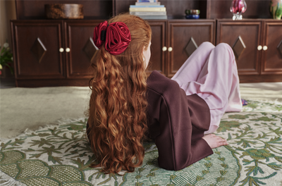 Organza flower hair claw