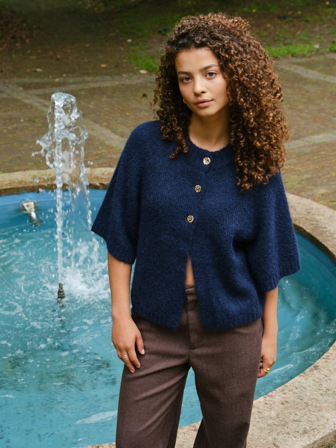 Benuta fluffy knit cardigan