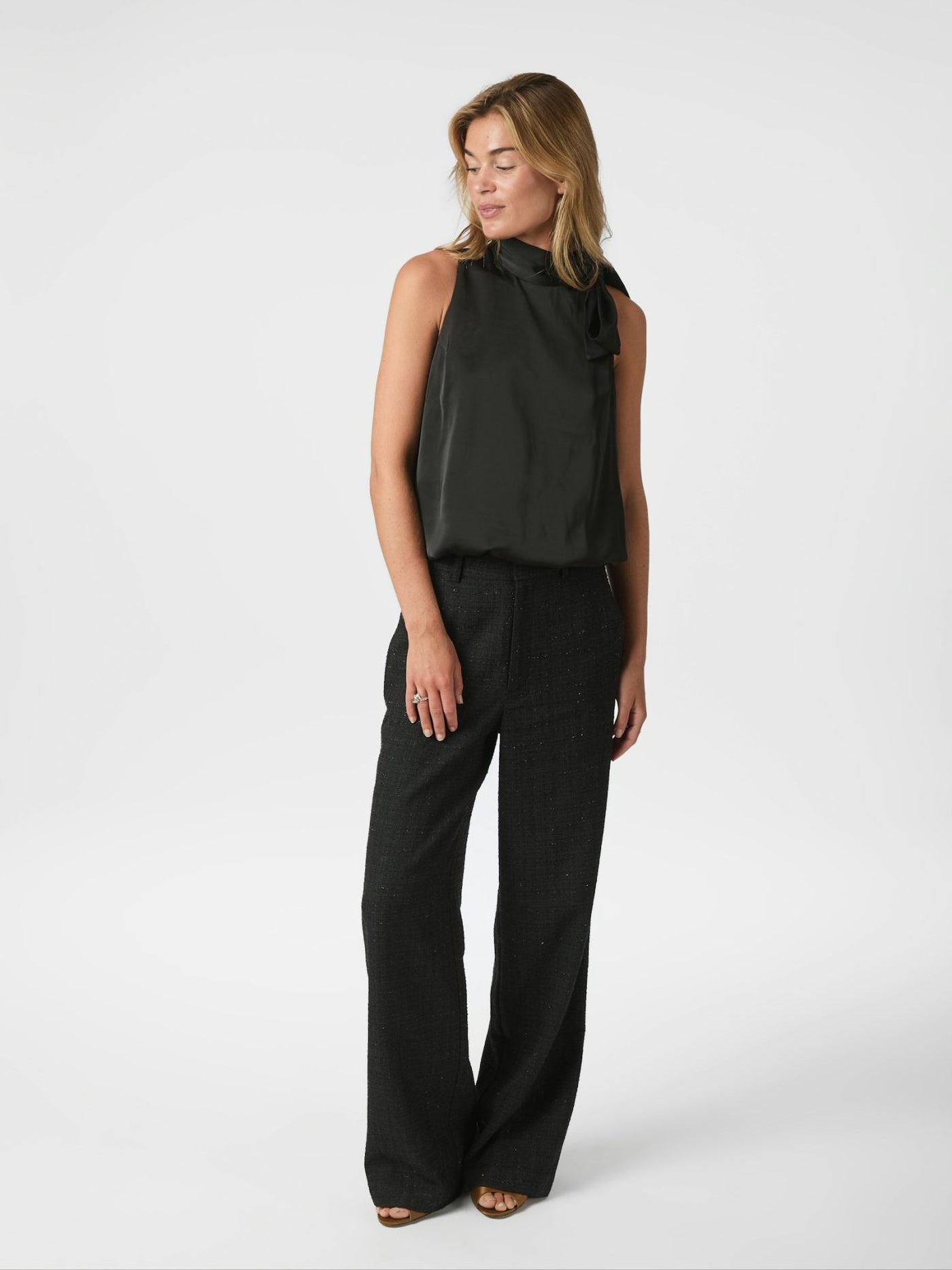 Veda Drapy Satin Top
