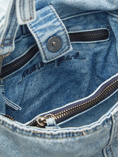 Washed denim fraya small bag