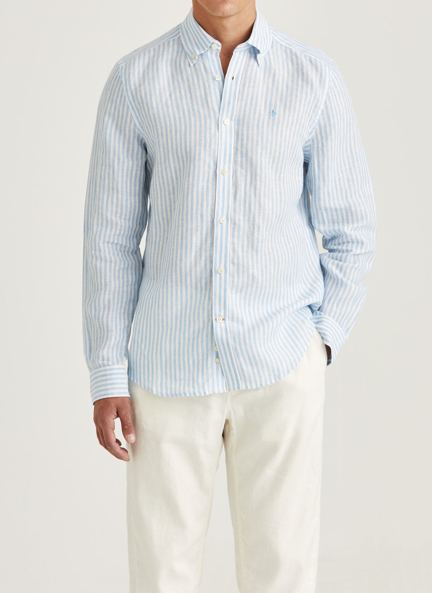 Douglas Linen Stripe Shirt Classic Fit