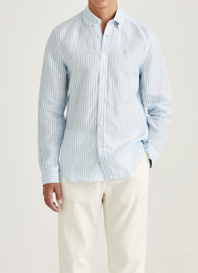 Douglas Linen Stripe Shirt Classic Fit