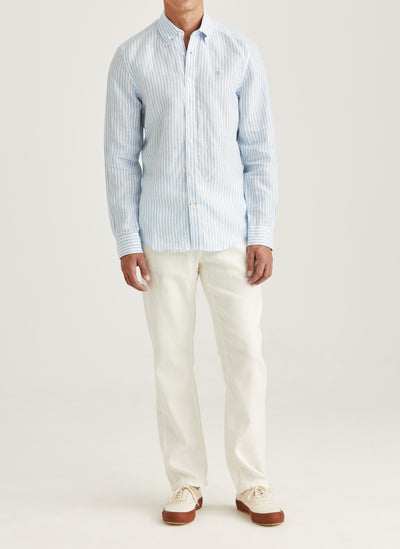 Douglas Linen Stripe Shirt Classic Fit
