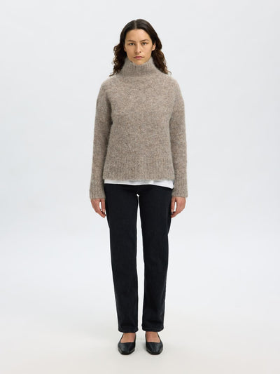 Slfgabriella Ls Knit High Neck
