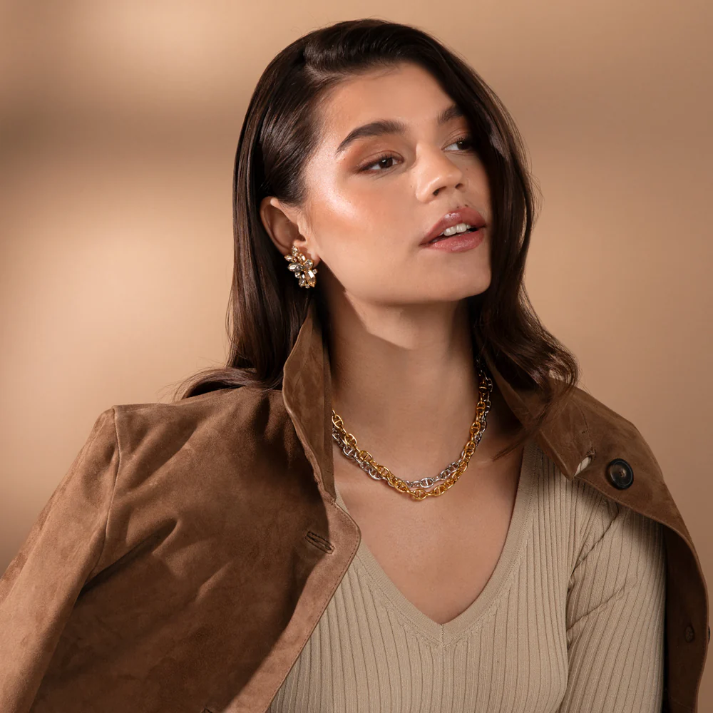 Betty Chain Necklace Rhodium