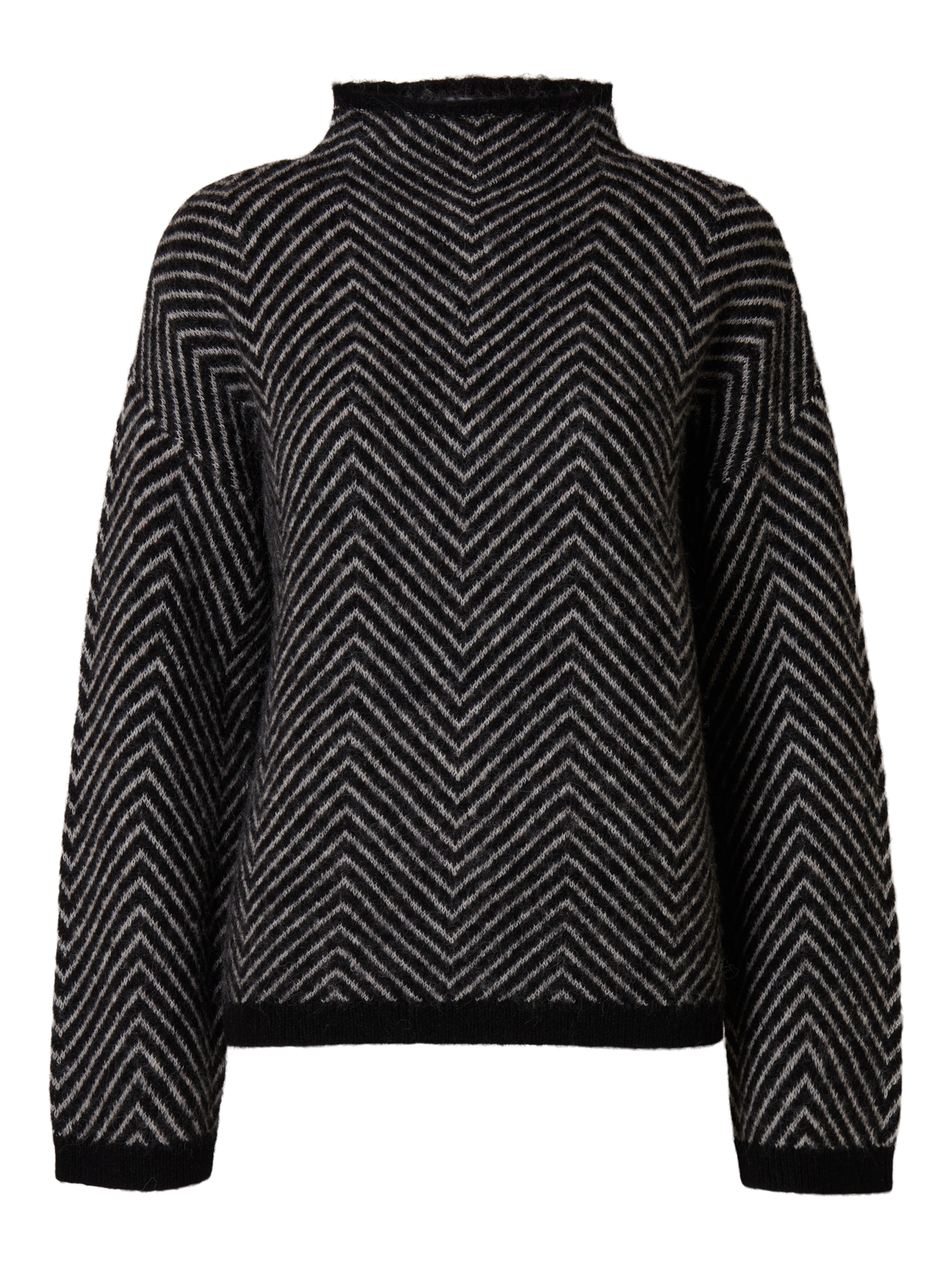 Slflulu Ls Herringbone Knit High Neck