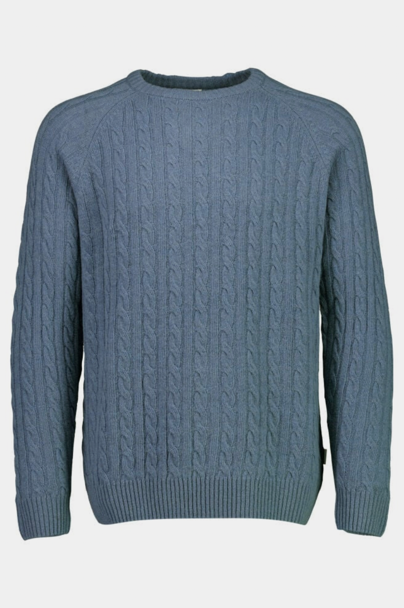 Lambswool reglan cable o-neck