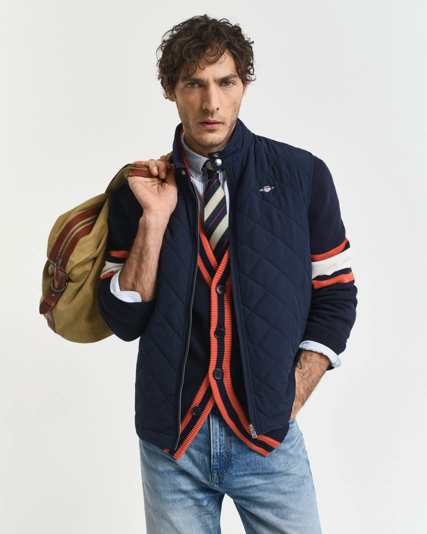 Quilted windcheater vest