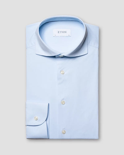 Light Blue Four-Way Stretch Shirt - Slim fit