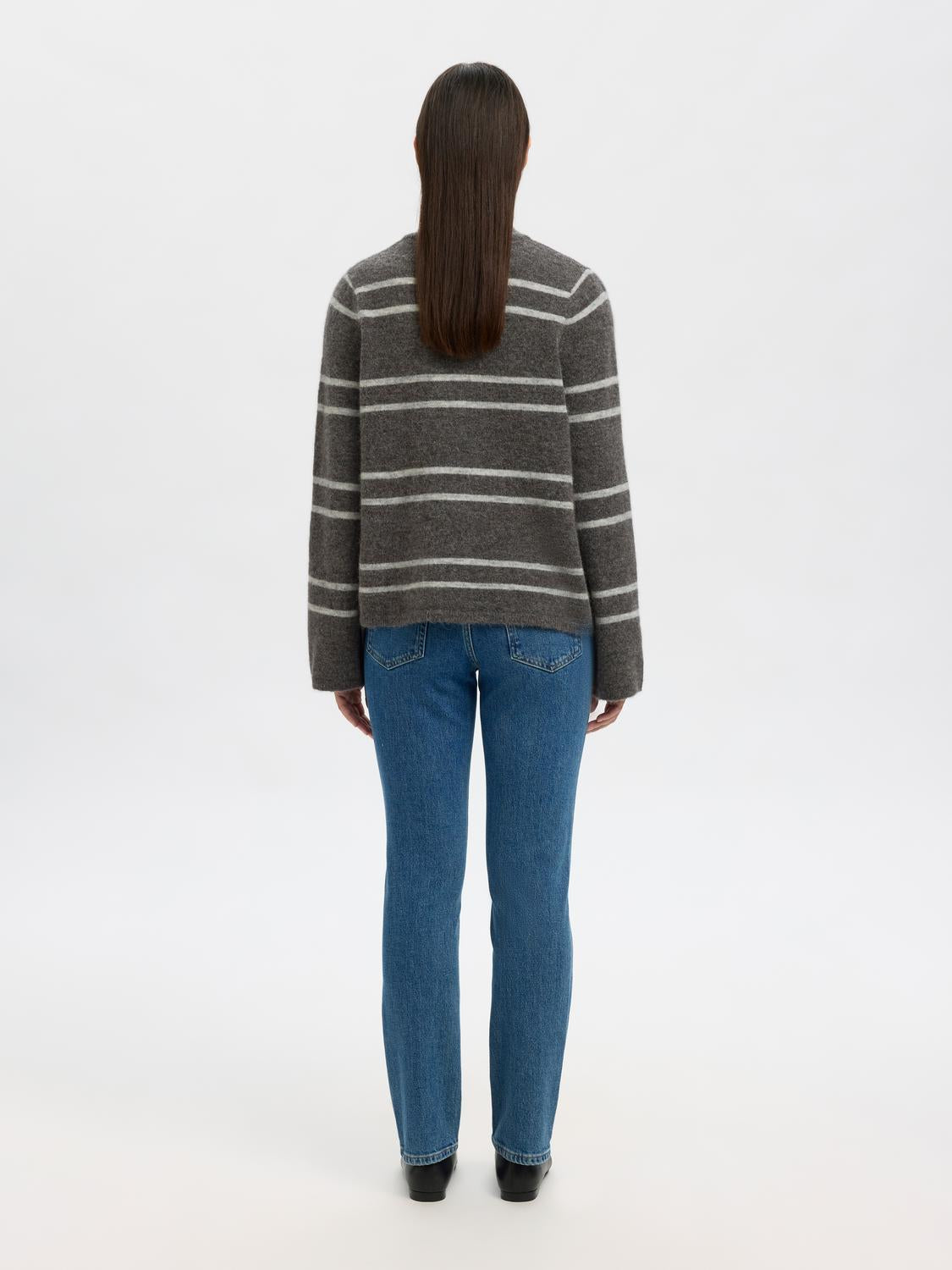Slflulu Ls Knit Half Zip