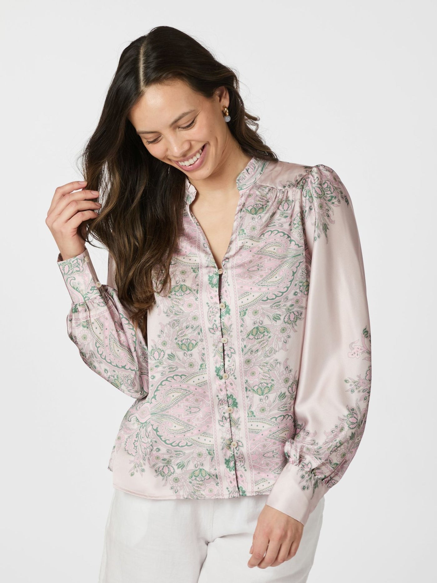 Massima Paisley Border Blouse