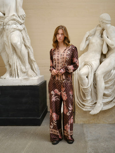 Massima Botanical Border Blouse