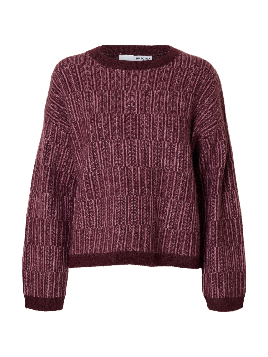 Slfalva Ls Knit Stripe O-Neck