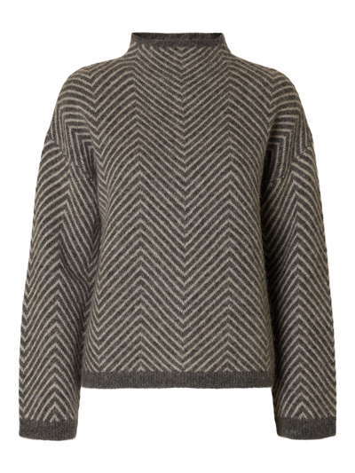 Slflulu Ls Herringbone Knit High Neck