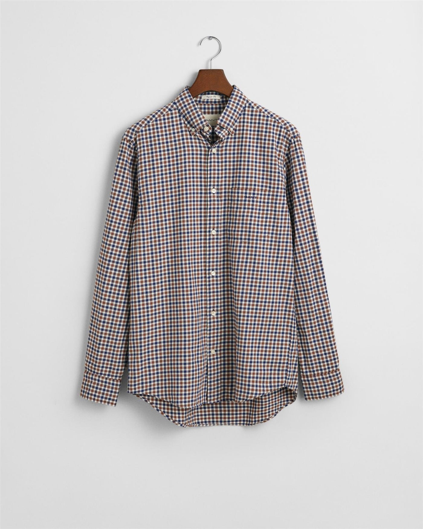 Reg light twill gingham shirt