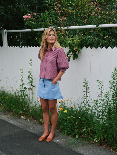 Etta Soft Stripe Stone Shirt