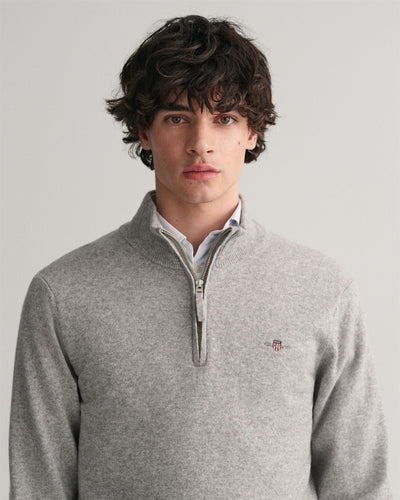 Superfine lambswool half zip