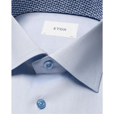 Solid signature twill geometric effect shirt