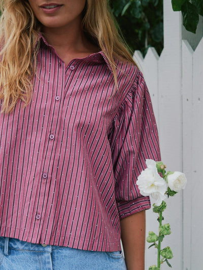 Etta Soft Stripe Stone Shirt