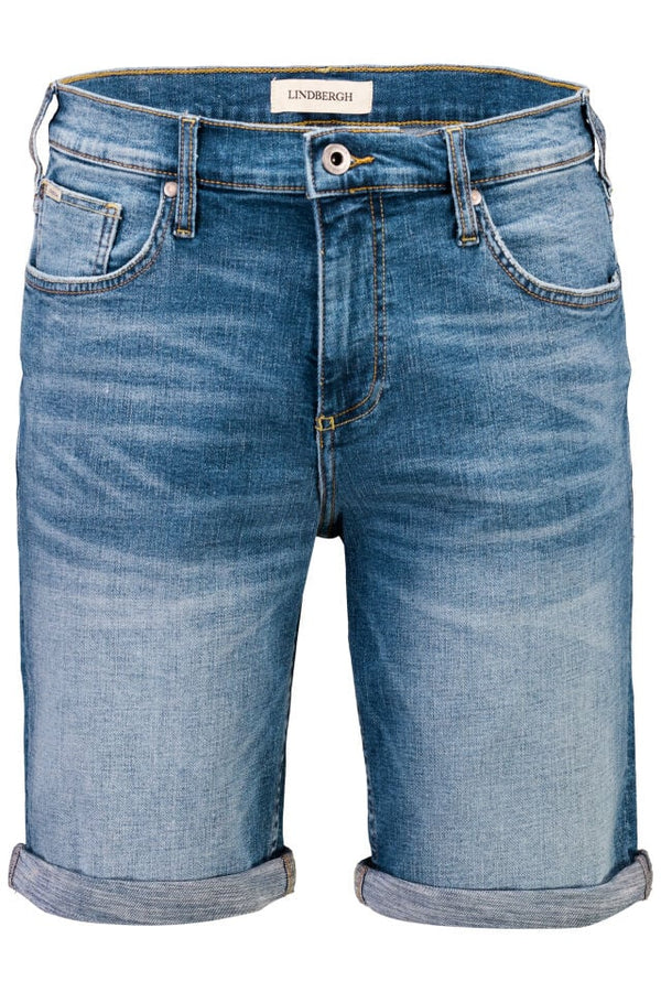 Stretch denim shorts