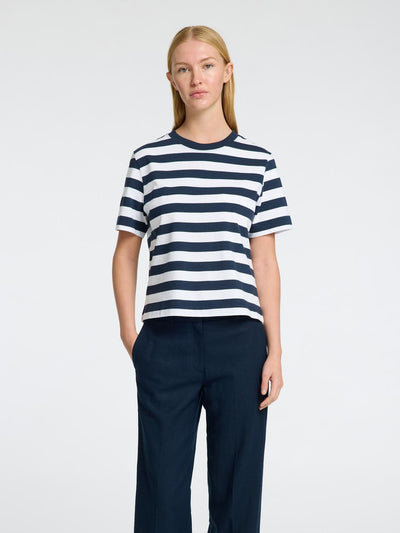 SLFESSENTIAL SS STRIPED BOXY TEE