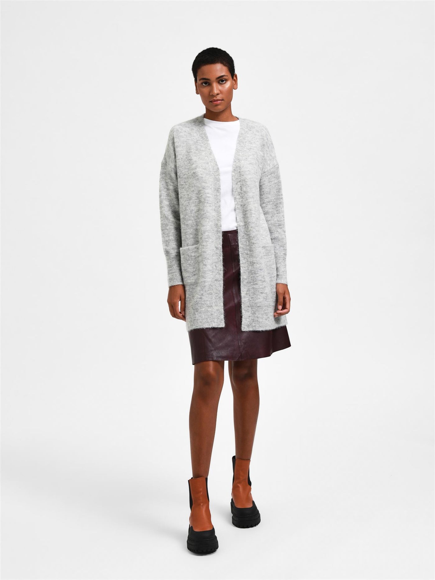 Slflulu new la knit long cardigan