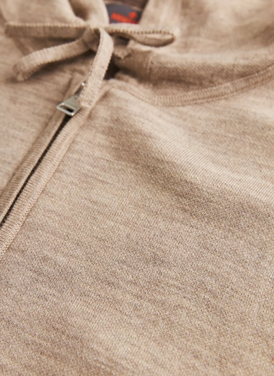 Merino Double Zip Hood