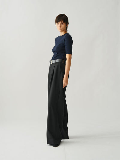 Half Sleeve Roundneck Rib Tee (Marianne Rib)