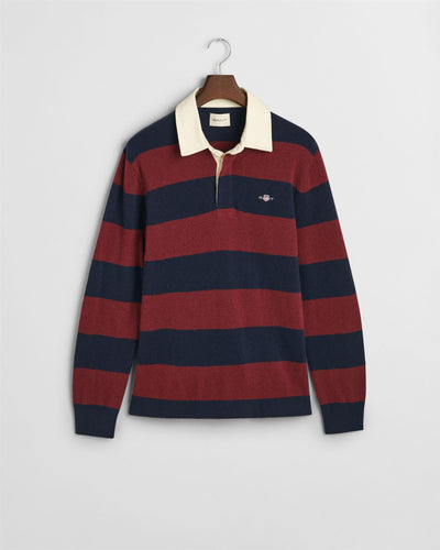 Extrafine lambswool striped rugger