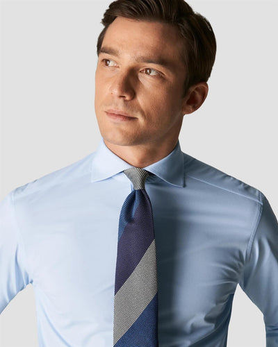 Light Blue Four-Way Stretch Shirt - Contemprary fit