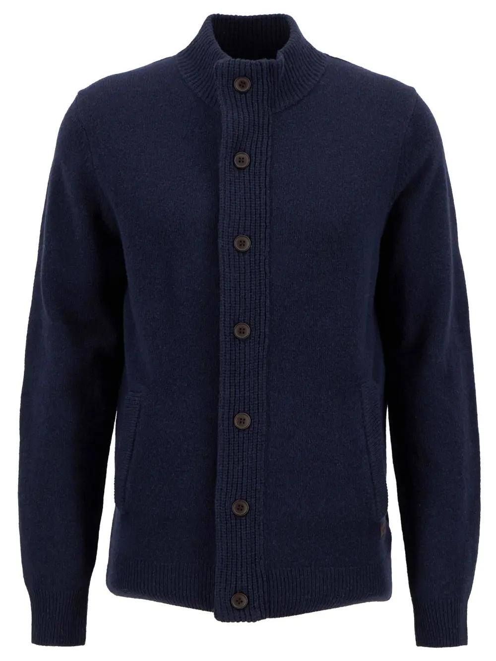 Essential Patch Zip Through Knitted Jumper