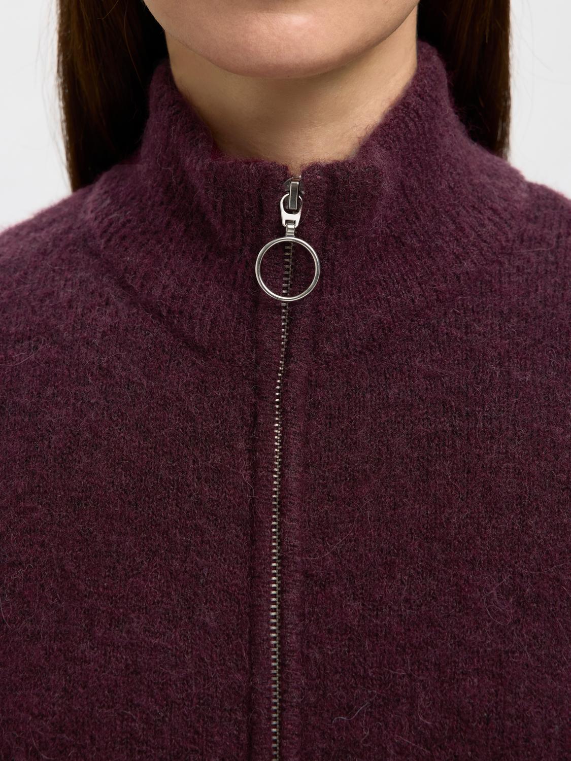 Slfsia Ras Ls Knit Zipper Cardigan