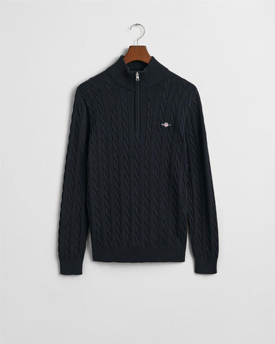 Cotton cable half zip