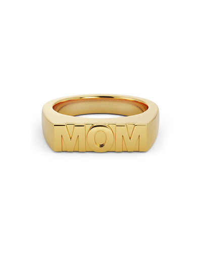 Signet Ring Mom Gold