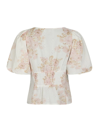 Timbra emb rose blouse