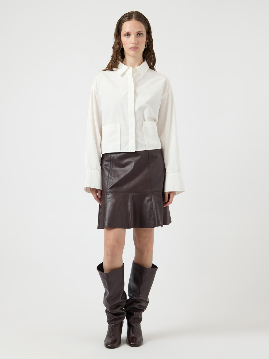 Yascolly Mw Naplon Leather Skirt