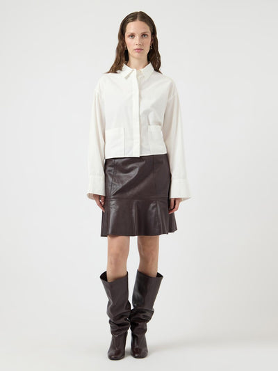 Yascolly Mw Naplon Leather Skirt