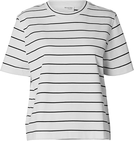 SLFESSENTIAL SS STRIPED BOXY TEE