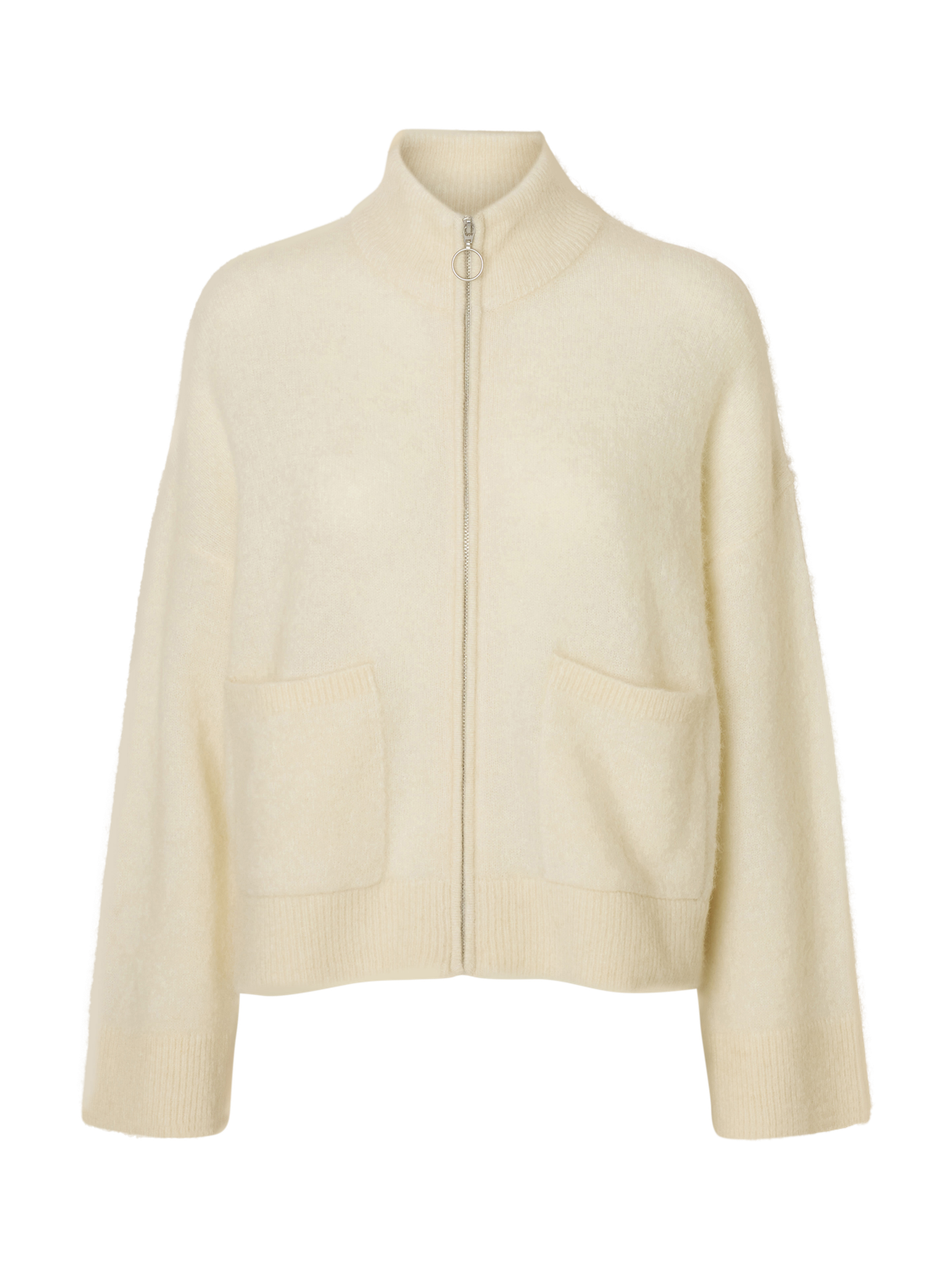 SLFSIA RAS LS KNIT ZIPPER CARDIGAN