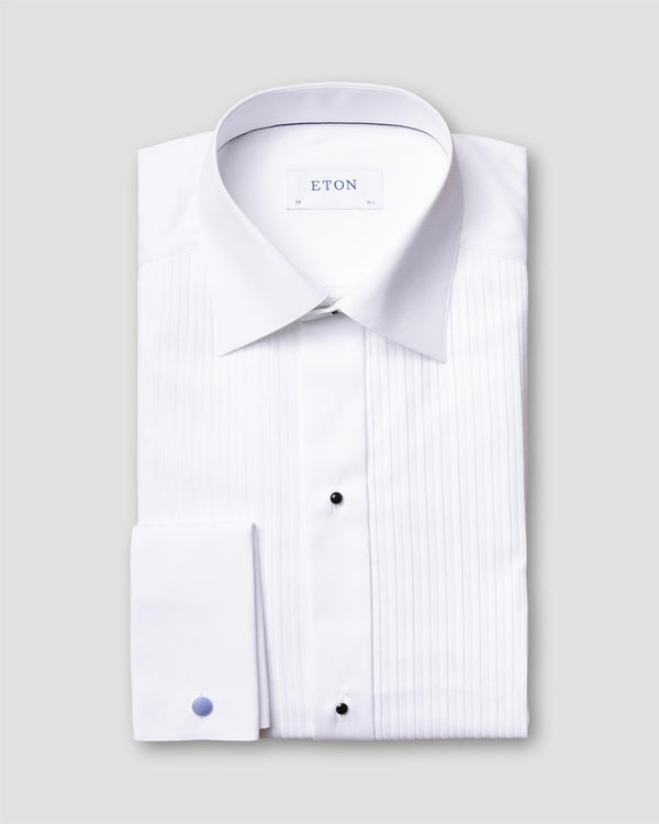 Plissé Bib-Front Tuxedo Shirt French Classic