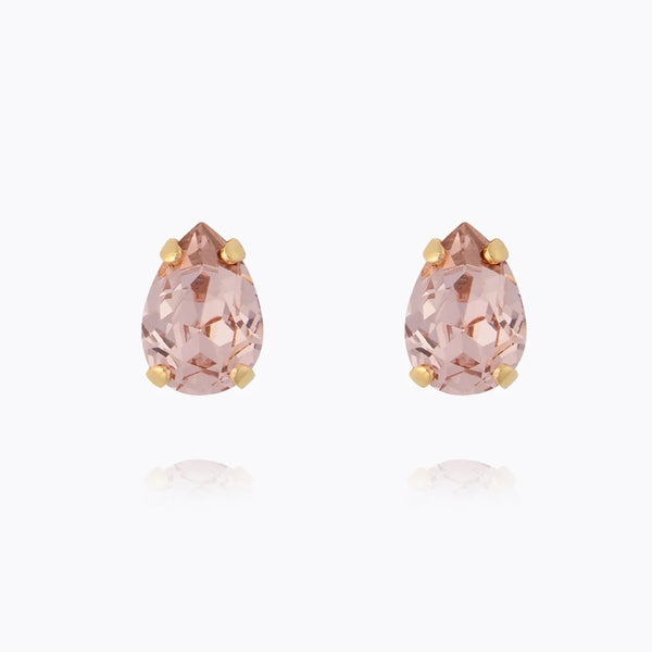 Peite drop stud earrings gold