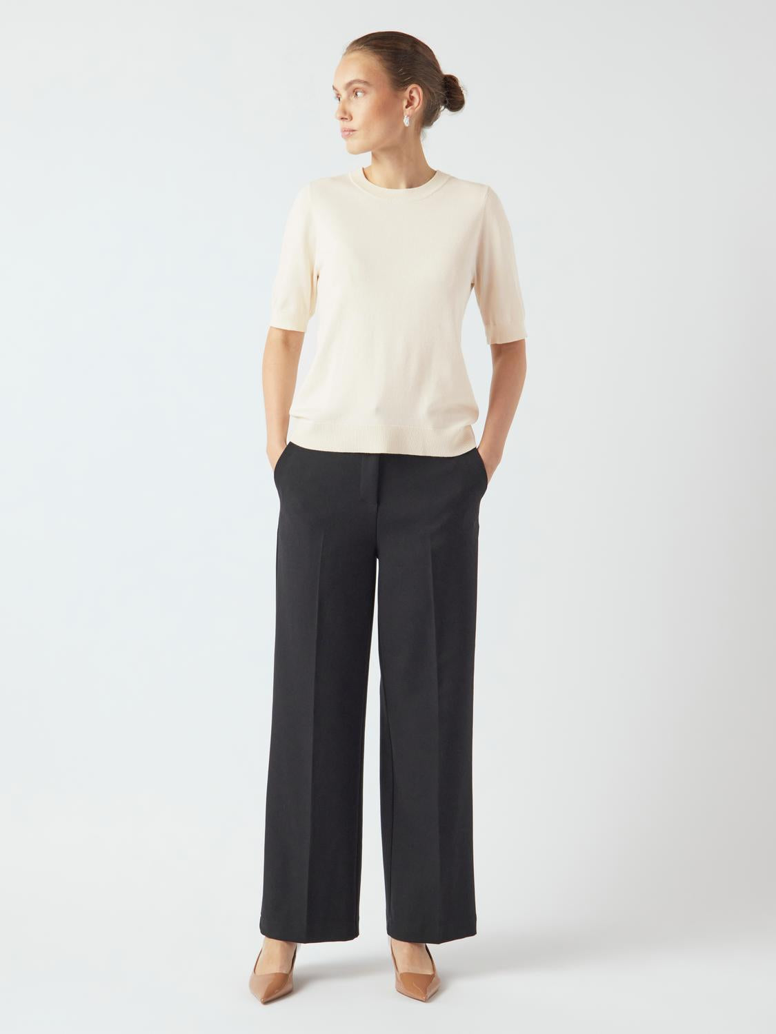Yaslena Ss Knit Pullover S