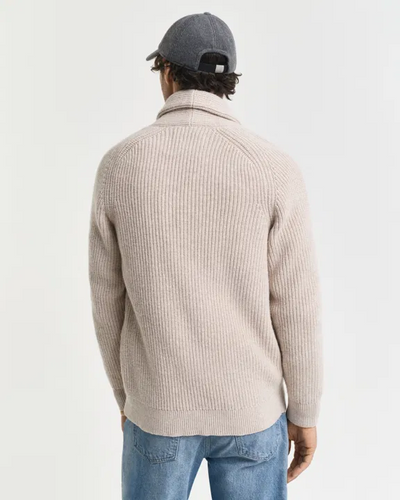 Wol blend Shawl collar cardigan