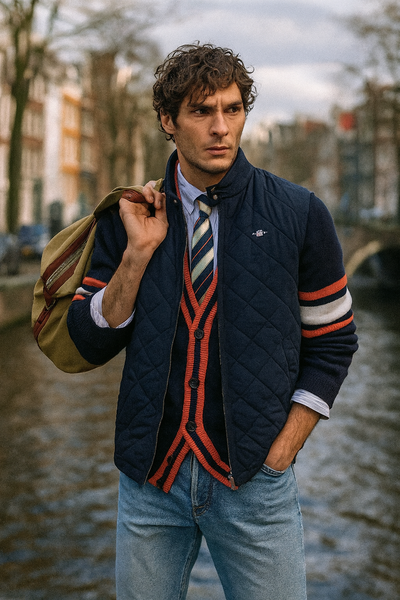 Quilted windcheater vest