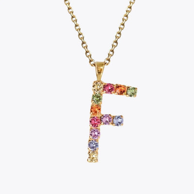 Letter necklace gold 70 cm