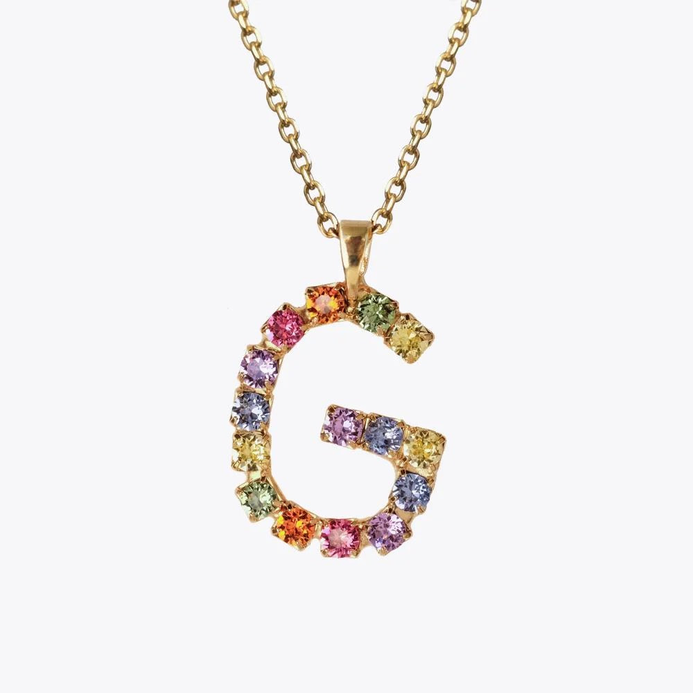 Letter necklace gold 70 cm