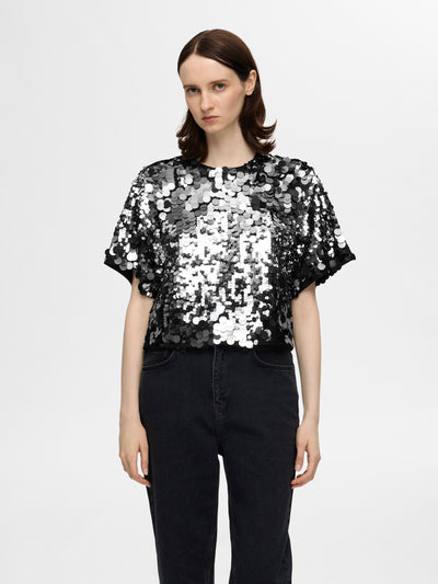 SLFTANA 3/4 SEQUINS TOP