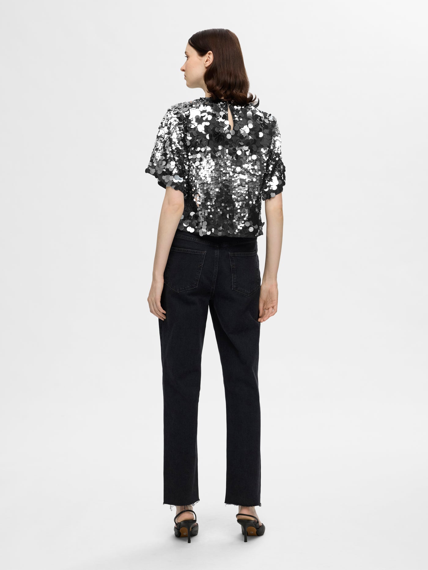 SLFTANA 3/4 SEQUINS TOP