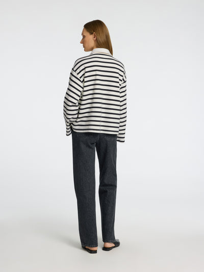 Slfwada ls stripe collar top