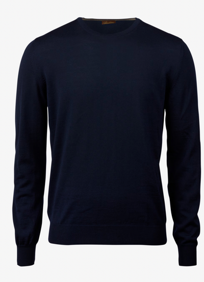 Sweater Knitted Crew Neck Merino Wool